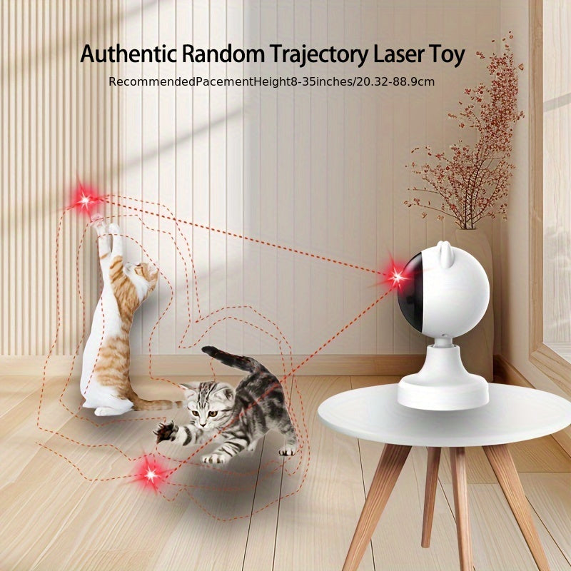 USB Rechargeable Interactive Laser Chase Toy for Cats – Handheld & Desktop Mountable with Auto-Switching Timer – Endless Fun for Indoor Play, Great Gift for Cat Lovers - OllieMart