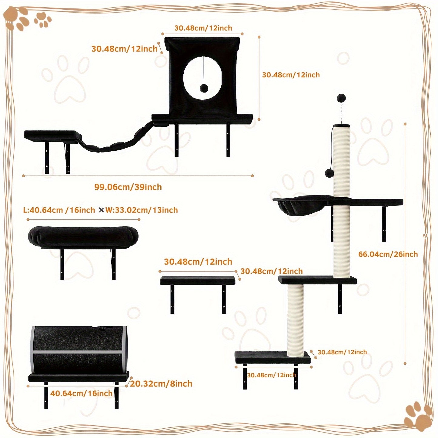 Luxury Wall-Mounted Cat Climber Set - OllieMart