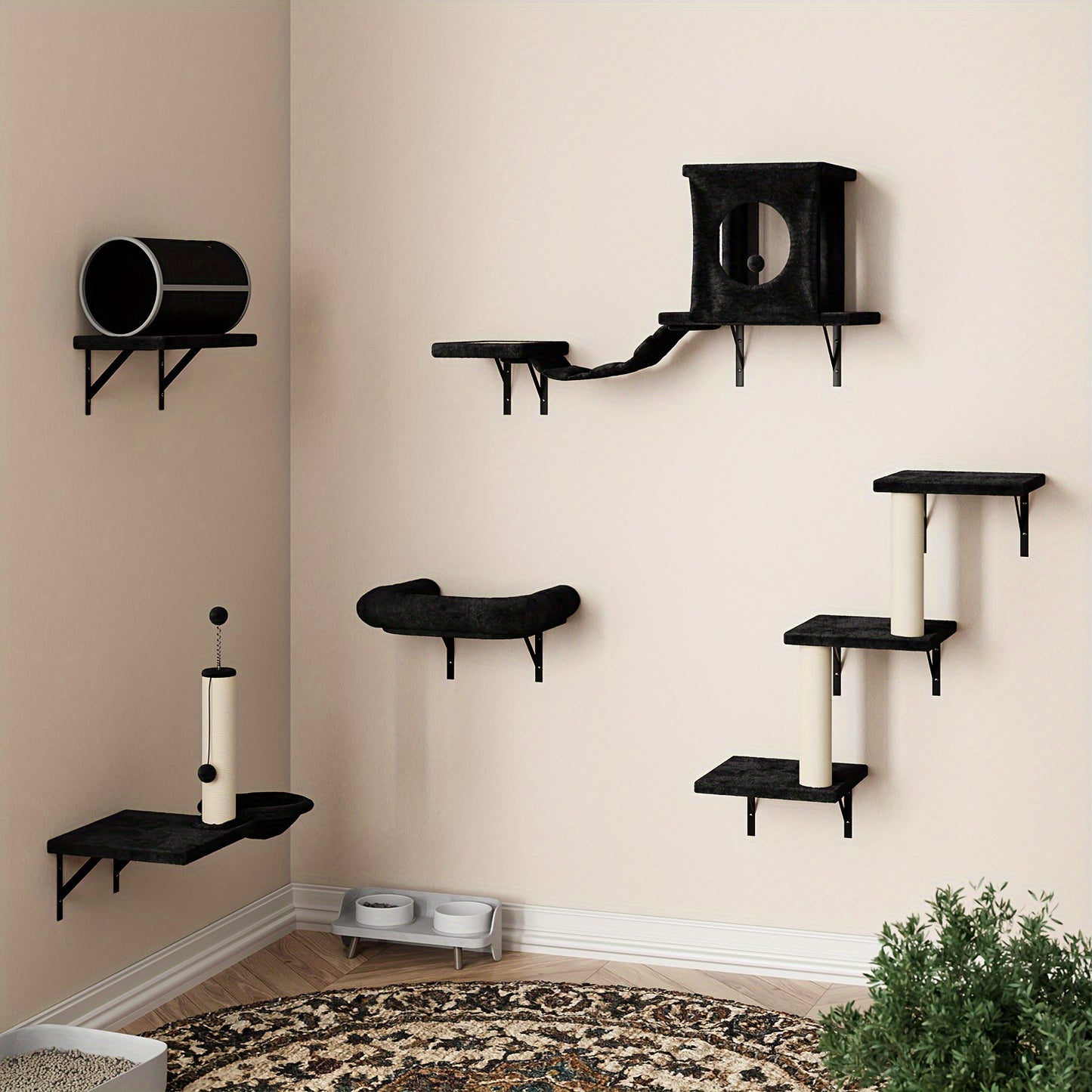 Luxury Wall-Mounted Cat Climber Set - OllieMart