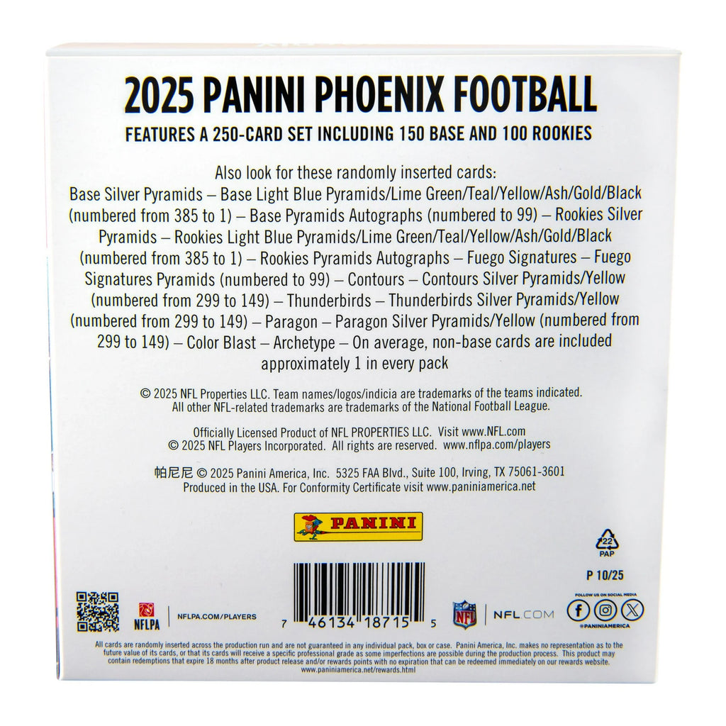 2025 Panini Phoenix Football Trading Cards Mega Box - OllieMart