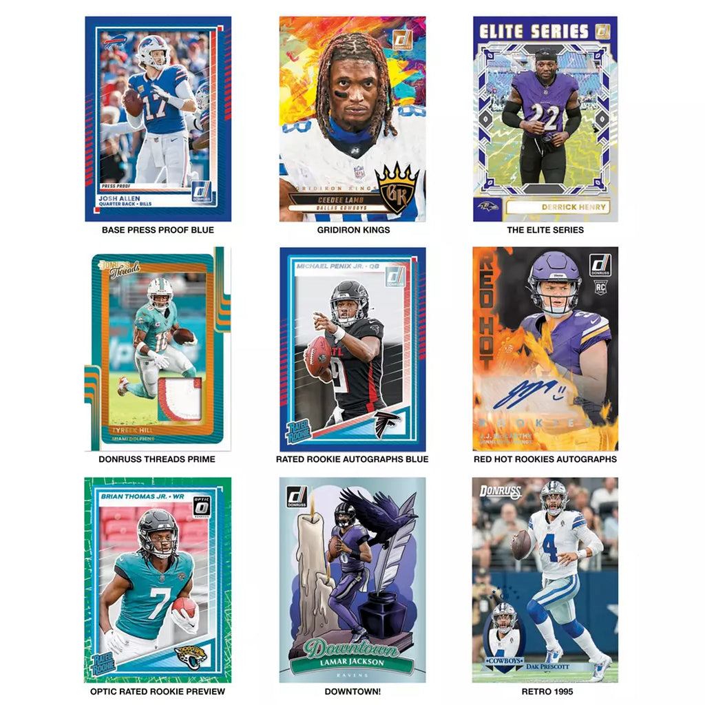2025 Panini Donruss Football Trading Cards Blaster Box - OllieMart
