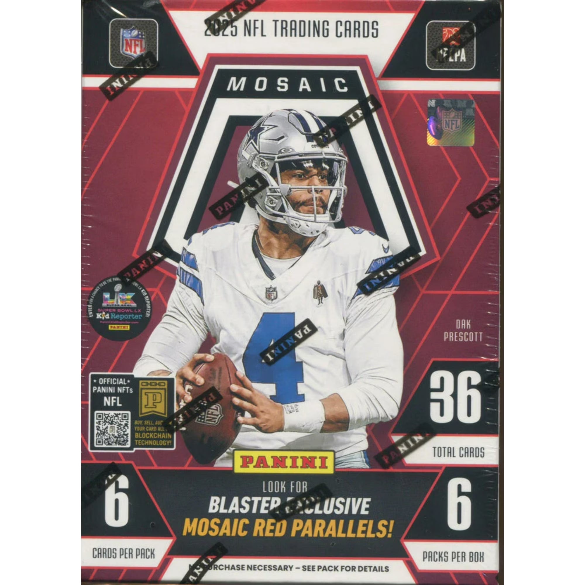 2025 Panini Mosaic Football 6-Pack Hobby Blaster Box - OllieMart