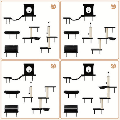 Luxury Wall-Mounted Cat Climber Set - OllieMart