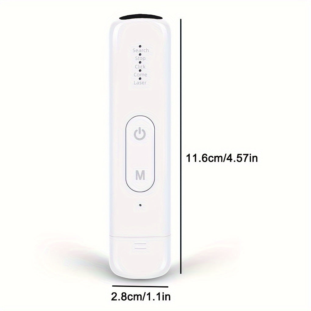 Pawsome Laser Chase: USB Rechargeable Interactive Cat Toy with Sound Emitter, Infrared Projection, and Training Wand for Endless Feline Fun - OllieMart