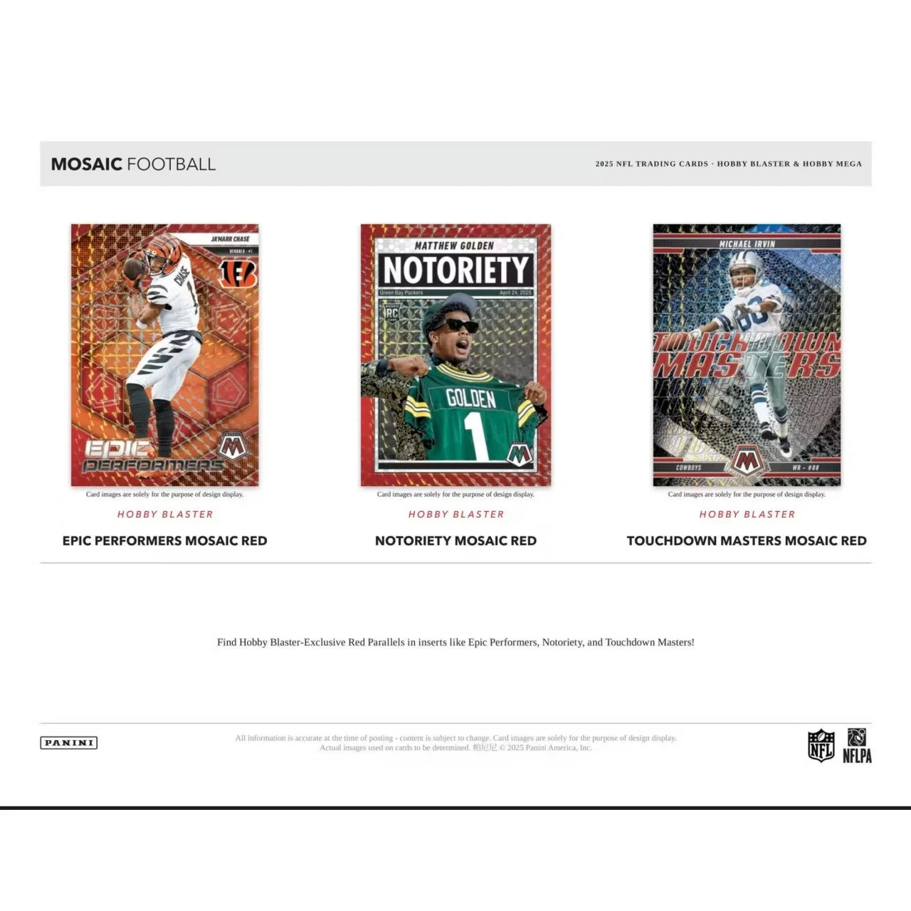 2025 Panini Mosaic Football 6-Pack Hobby Blaster Box - OllieMart