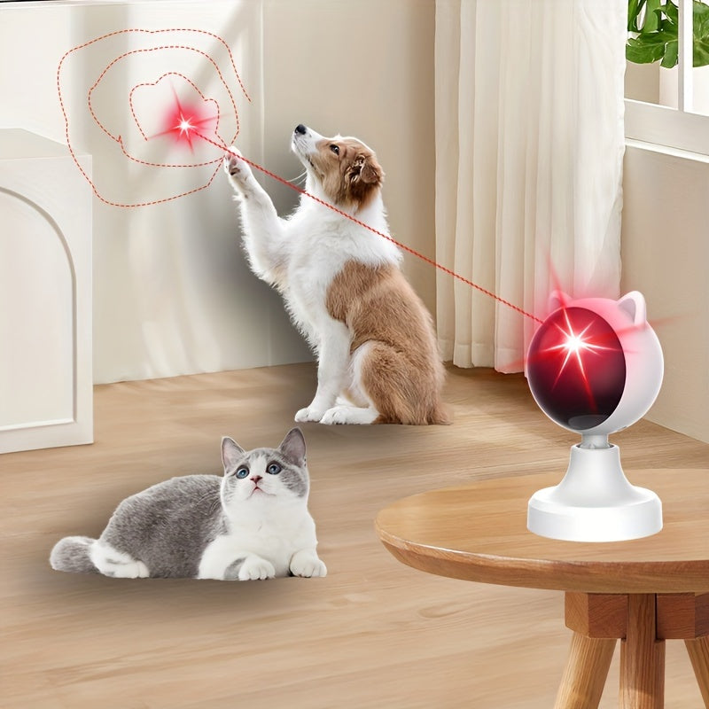 USB Rechargeable Interactive Laser Chase Toy for Cats – Handheld & Desktop Mountable with Auto-Switching Timer – Endless Fun for Indoor Play, Great Gift for Cat Lovers - OllieMart