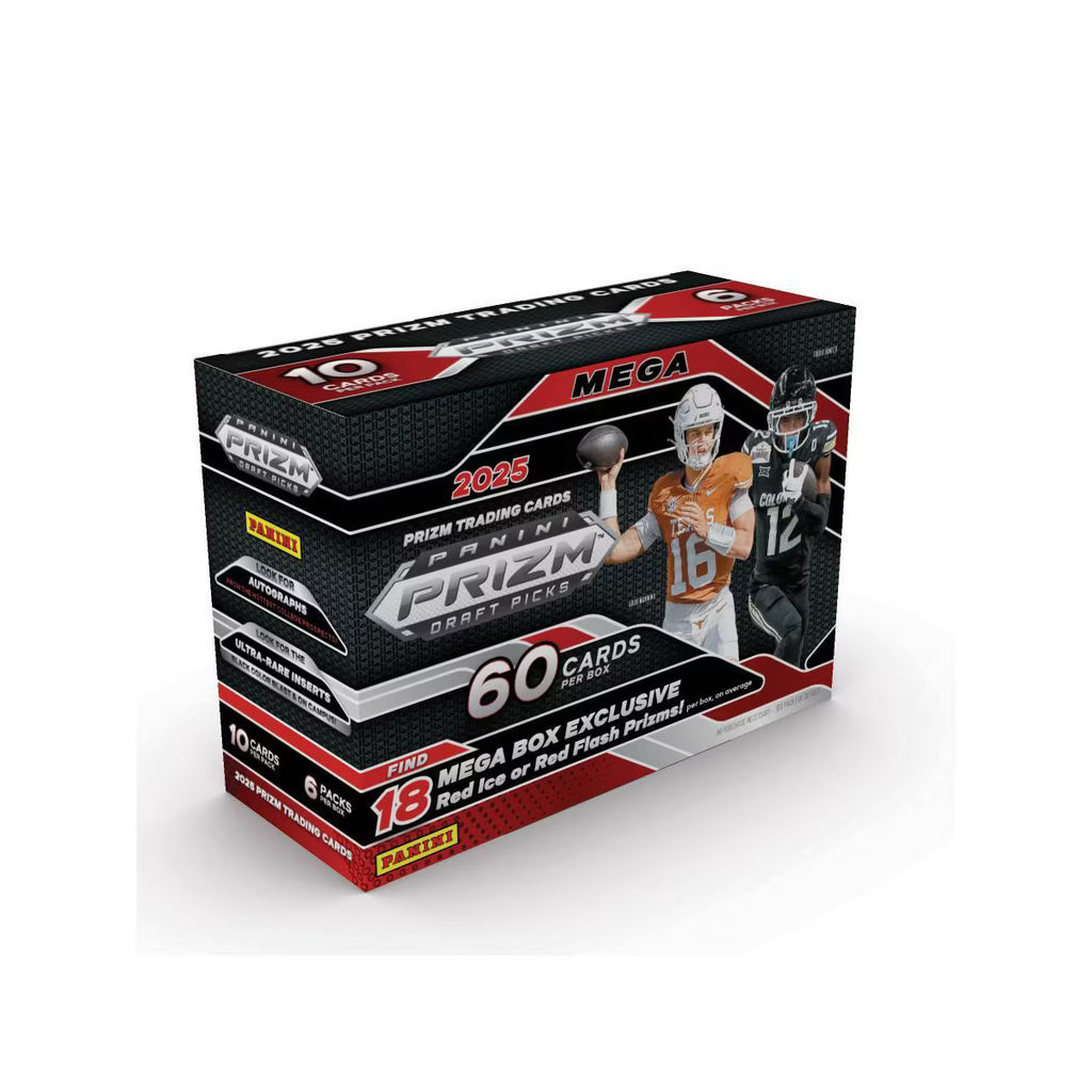 2025 Panini NFL Prizm Draft Picks Football Trading Card Mega Box - OllieMart