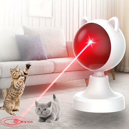 USB Rechargeable Interactive Laser Chase Toy for Cats – Handheld & Desktop Mountable with Auto-Switching Timer – Endless Fun for Indoor Play, Great Gift for Cat Lovers - OllieMart