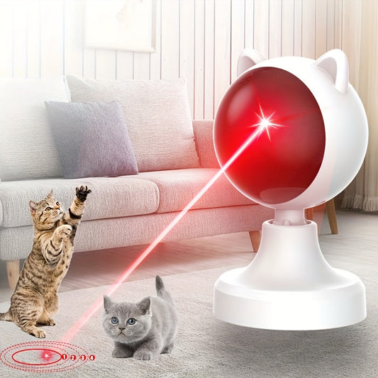 USB Rechargeable Interactive Laser Chase Toy for Cats – Handheld & Desktop Mountable with Auto-Switching Timer – Endless Fun for Indoor Play, Great Gift for Cat Lovers - OllieMart