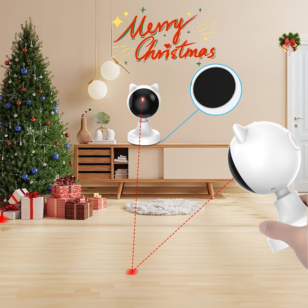 USB Rechargeable Interactive Laser Chase Toy for Cats – Handheld & Desktop Mountable with Auto-Switching Timer – Endless Fun for Indoor Play, Great Gift for Cat Lovers - OllieMart