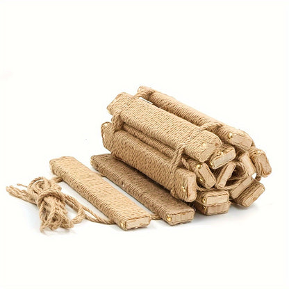 Fir wood cat climbing ladder pieces with natural fiber rope for easy assembly and climbing fun